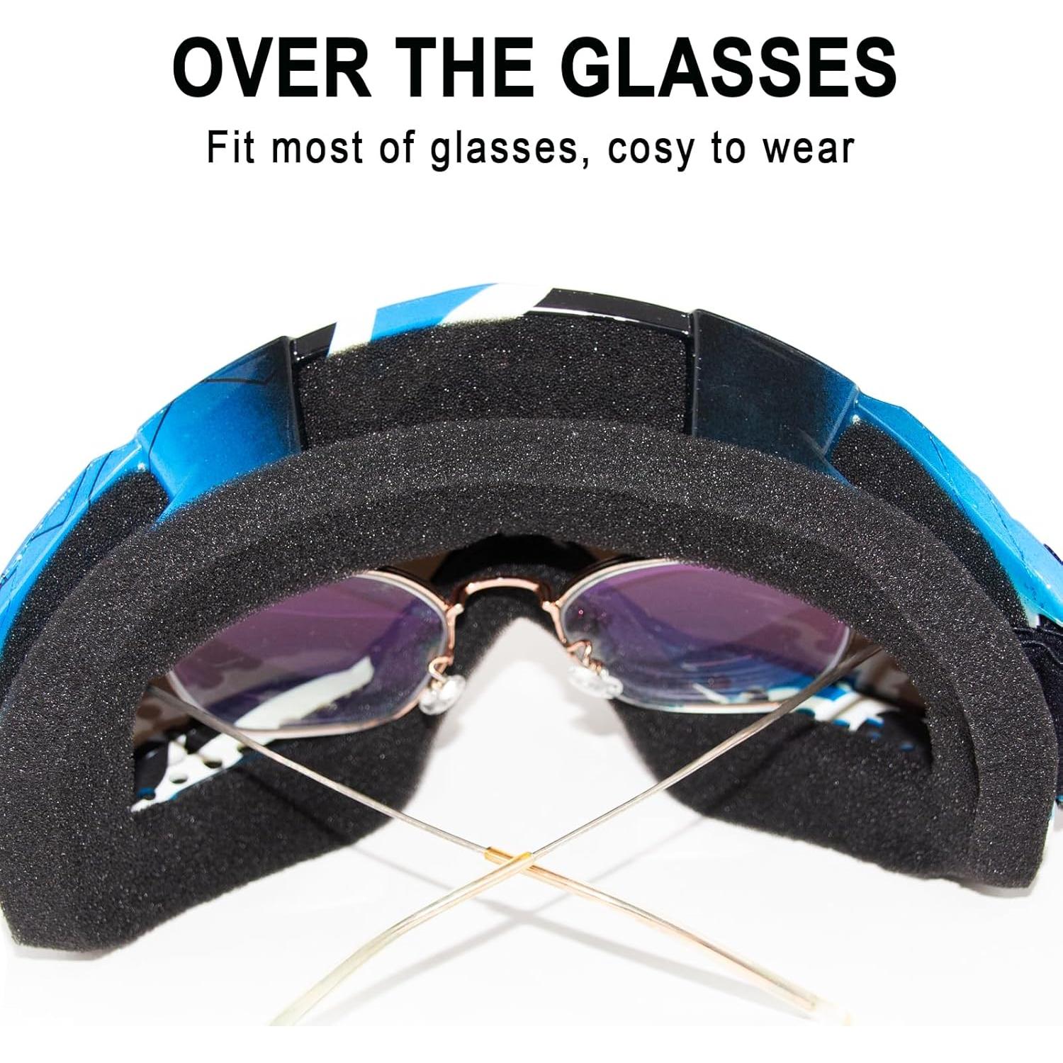 Gafas de Motocicleta Shutuan Azul UV 400 Ajustables