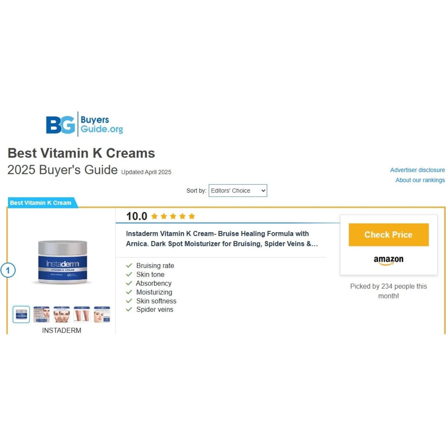 Crema de Vitamina K Instaderm 149g - Hidratante para Moretones