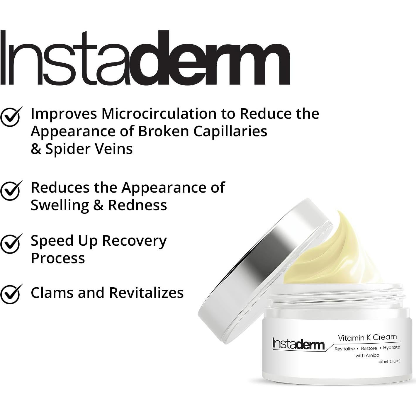 Crema de Vitamina K Instaderm 149g - Hidratante para Moretones
