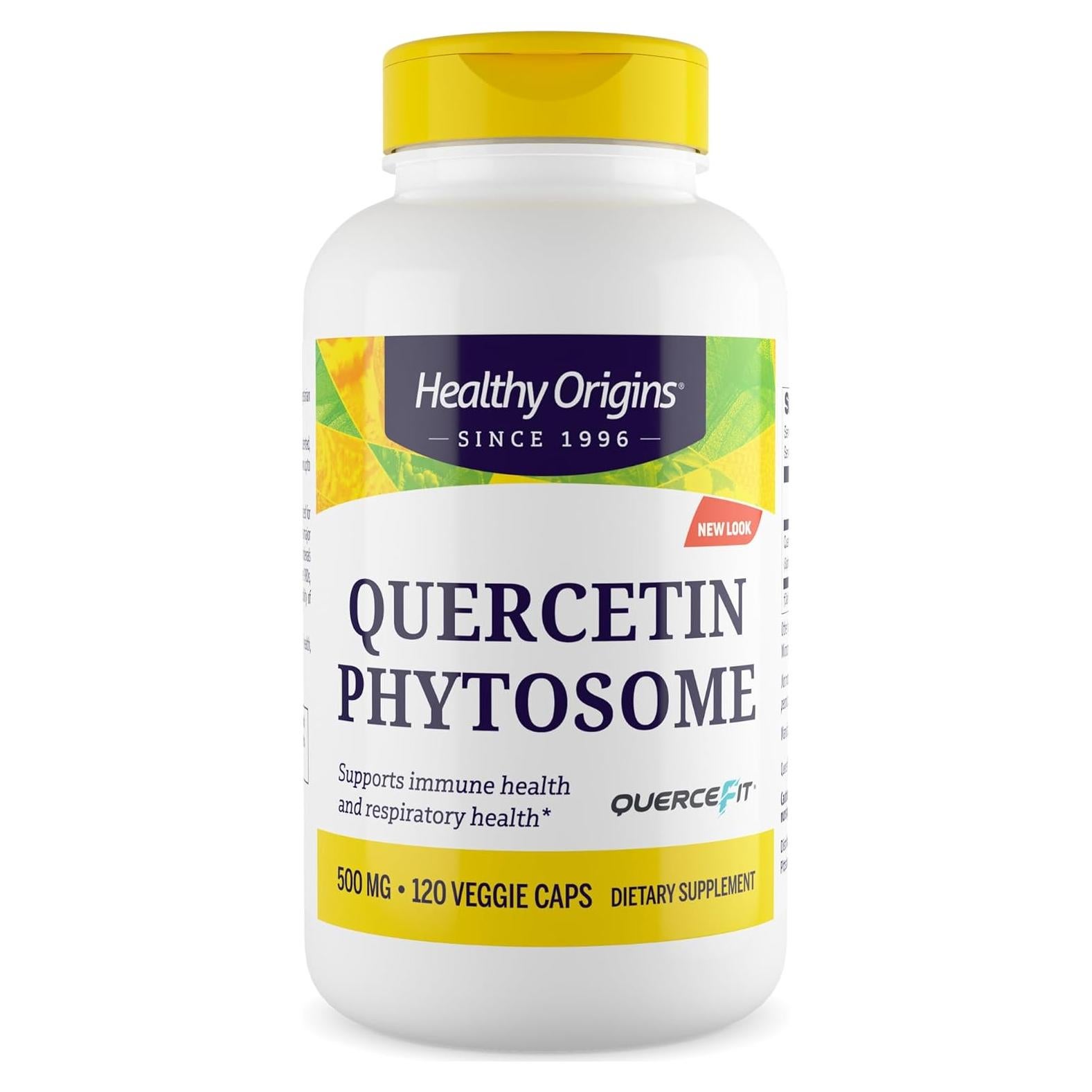 Suplemento de Quercetina Healthy Origins 500 mg - 120 Cápsulas Veganas