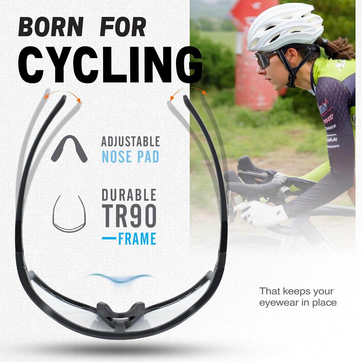 Gafas de Ciclismo VOZAPOW Fotoquímicas UV400 Unisex