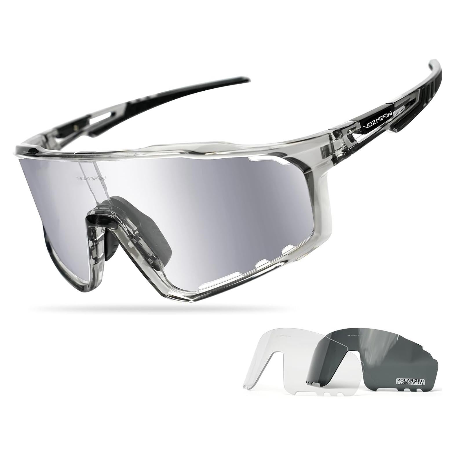 Gafas de Ciclismo VOZAPOW Polarizadas UV400 para Adultos