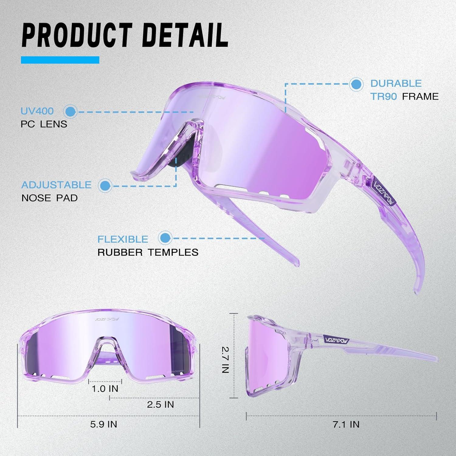 Gafas de Ciclismo VOZAPOW Polarizadas UV400 Unisex