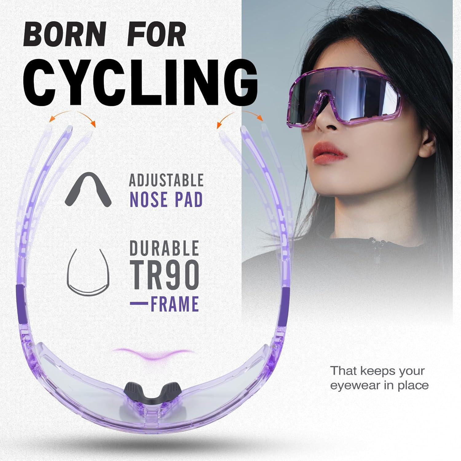 Gafas de Ciclismo VOZAPOW Fotoquímicas UV400 Unisex