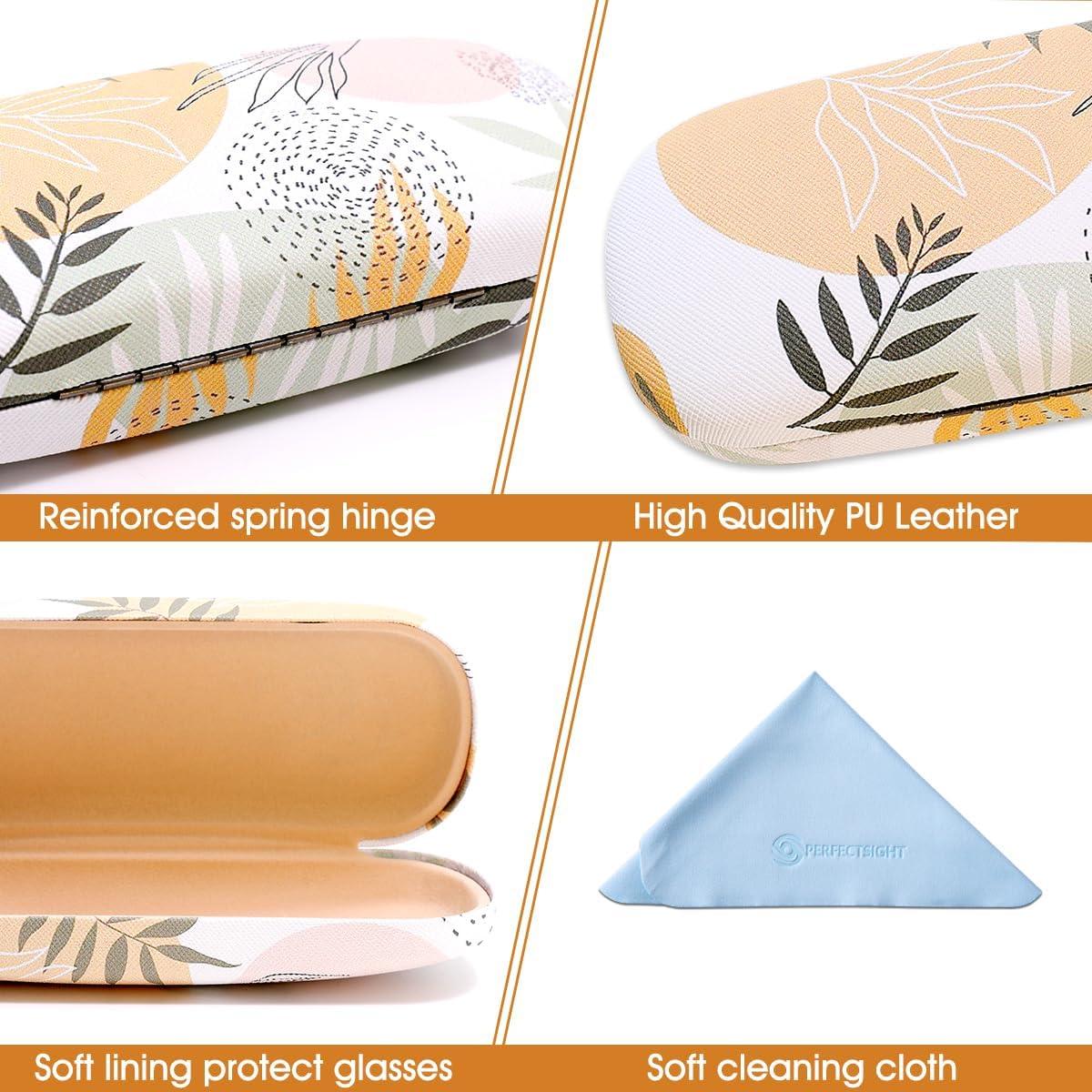 Funda Dura para Gafas PERFECTSIGHT Hoja Blanca, Ligera y Resistente