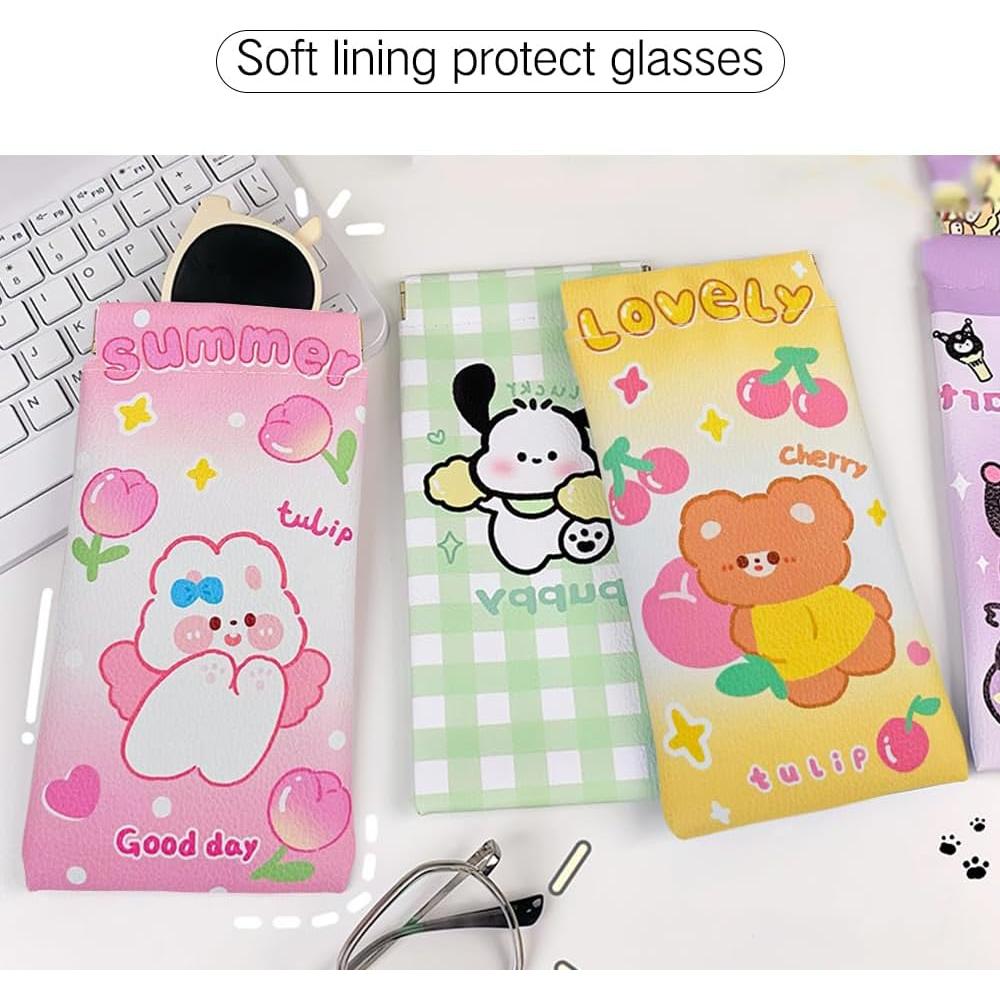 Funda Dura para Gafas PERFECTSIGHT Kawaii Rosa Amarillo