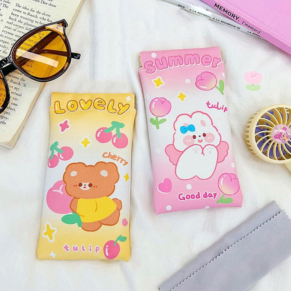 Funda Dura para Gafas PERFECTSIGHT Kawaii Rosa Amarillo