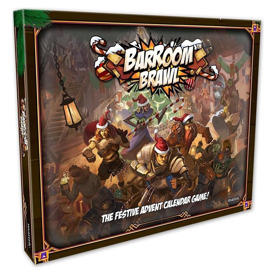 Barroom Brawl - Juego de Caos en la Taberna Fantástica con Miniaturas y Calendario de 24 Días