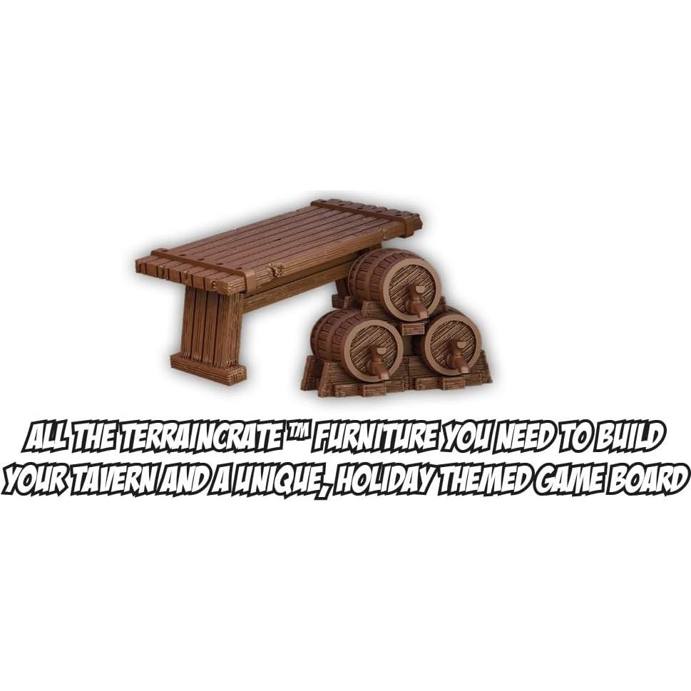 Barroom Brawl - Juego de Caos en la Taberna Fantástica con Miniaturas y Calendario de 24 Días