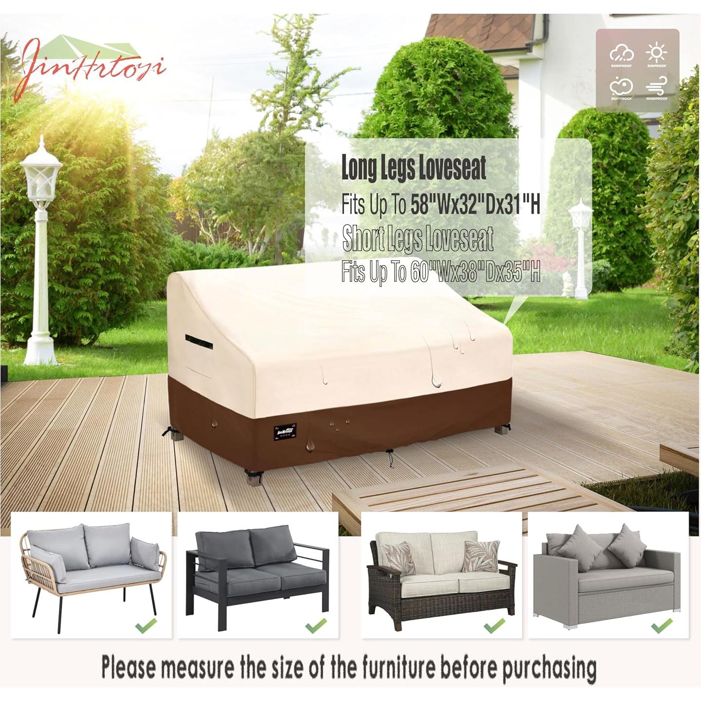 Funda de Sofá de Patio Jin Hrtoyi 147x81x78 cm Impermeable