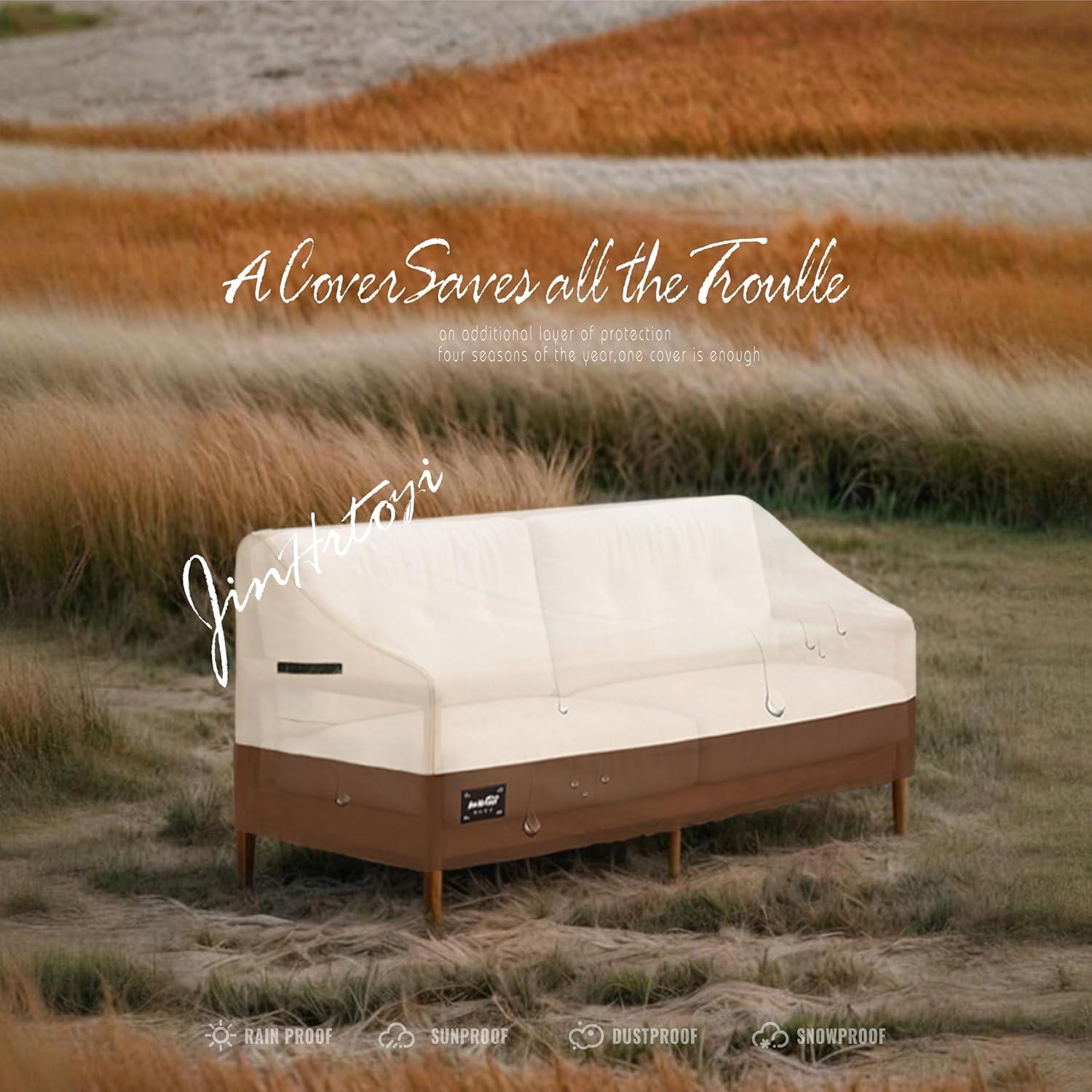 Funda de Sofá de Patio Jin Hrtoyi 147x81x78 cm Impermeable