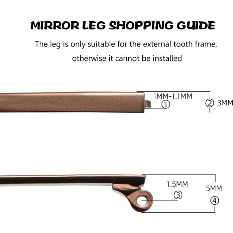 Brazos de Reemplazo para Gafas Metal Hemobllo 14 cm 1 Par