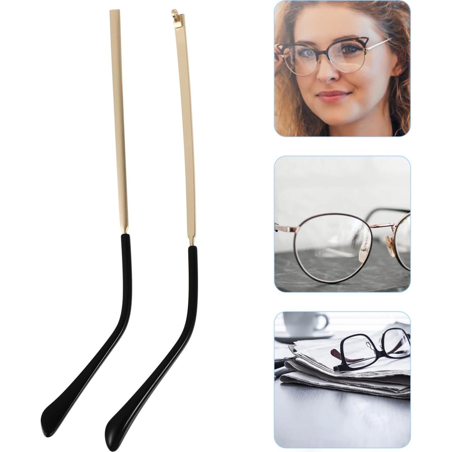 Brazos de Reemplazo para Gafas Hemobllo Dorado 14 cm