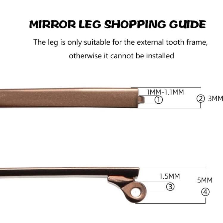 Brazos de Reemplazo para Gafas Hemobllo Dorado 14 cm