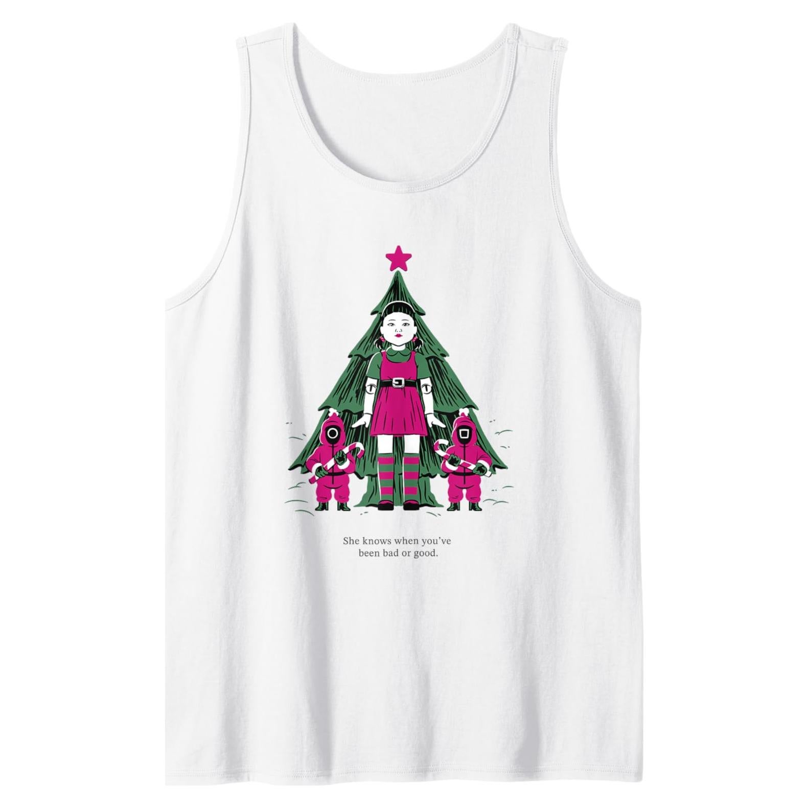 Camiseta Sin Mangas Squid Game Navidad Hombre 136g