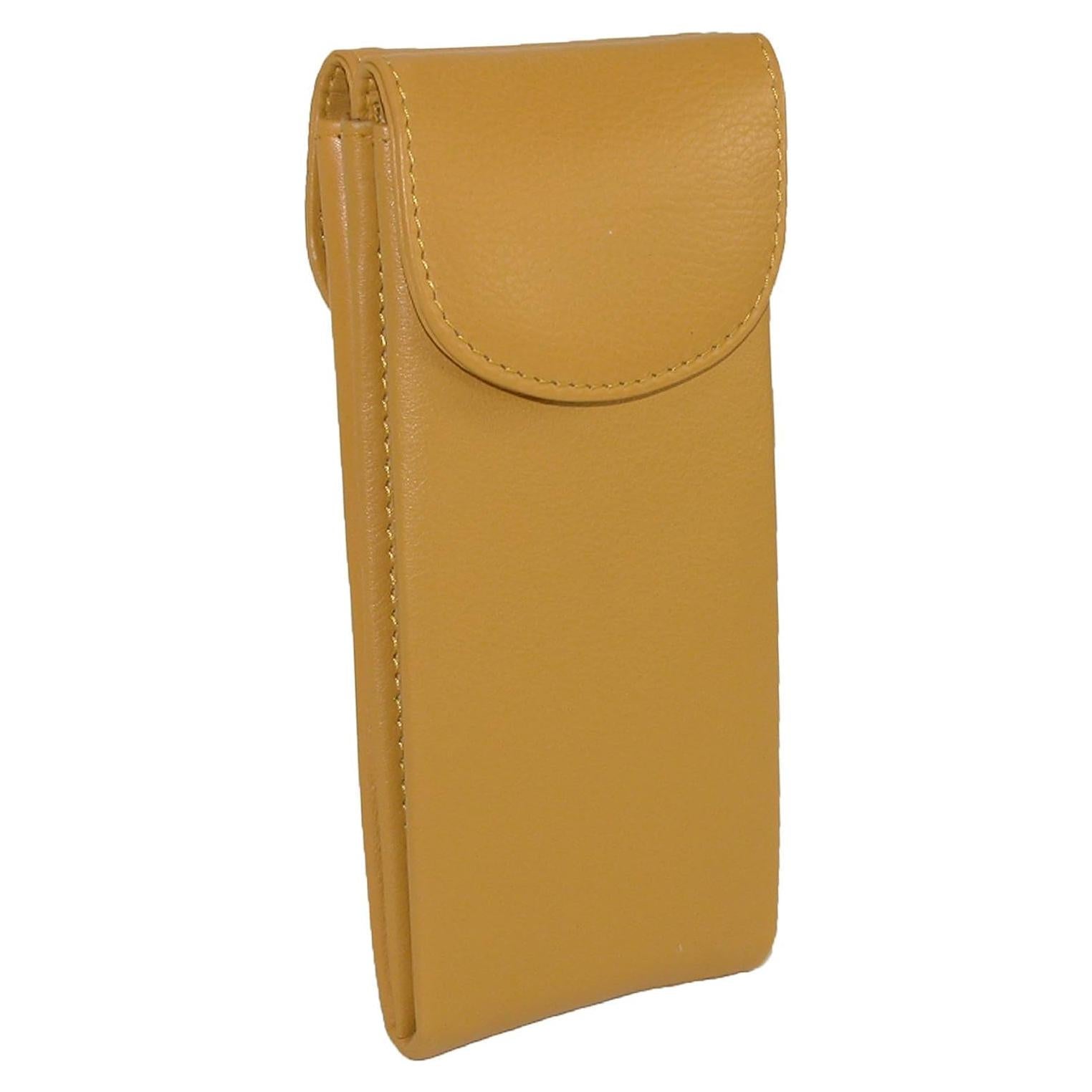 Funda Doble para Gafas ili New York Cuero Suave Amarillo