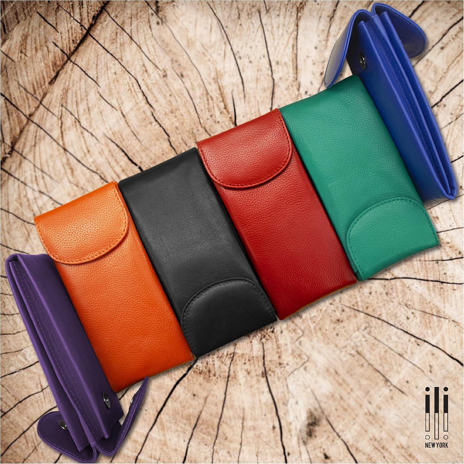 Funda Doble Solapa de Cuero ili New York para Gafas