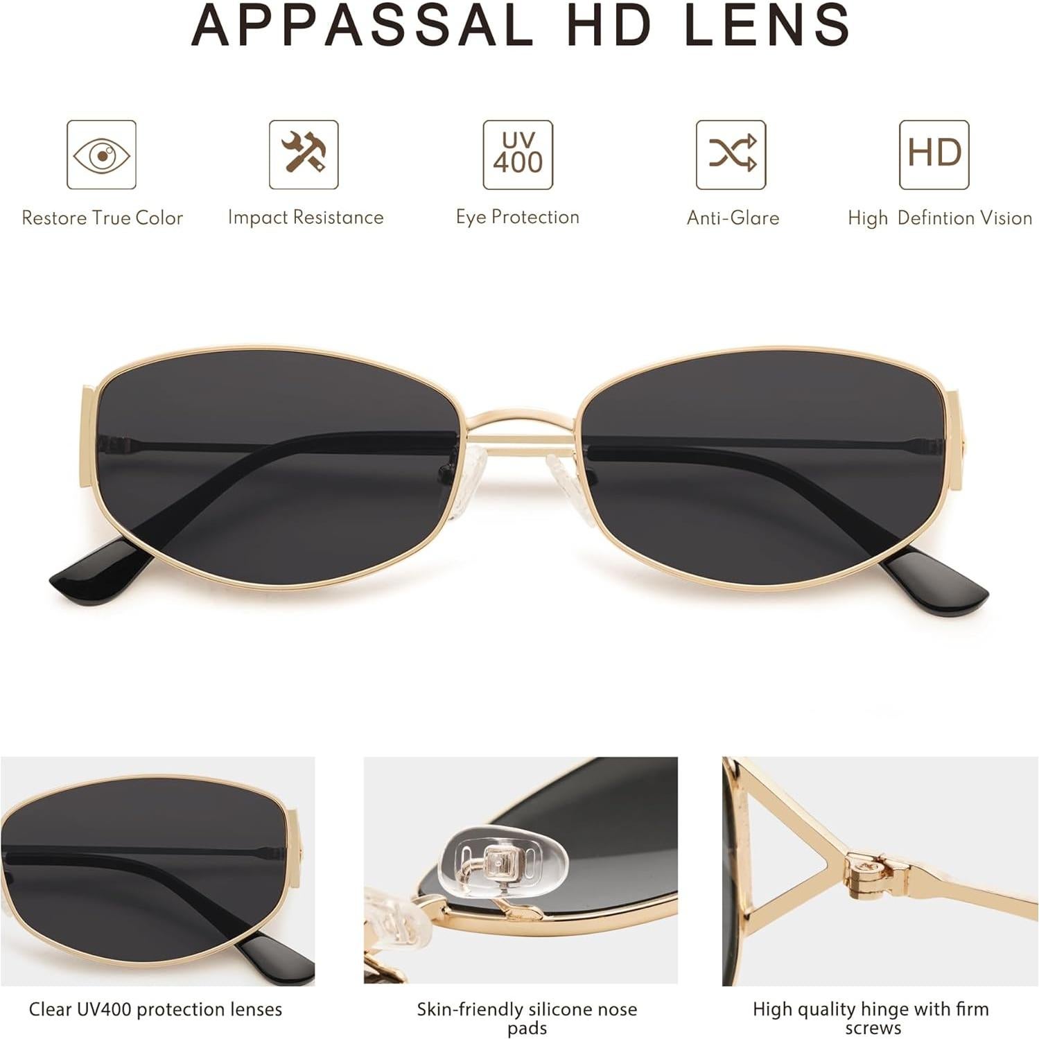 Gafas de Sol Ovaladas Retro Metalizadas UV400 AP3625