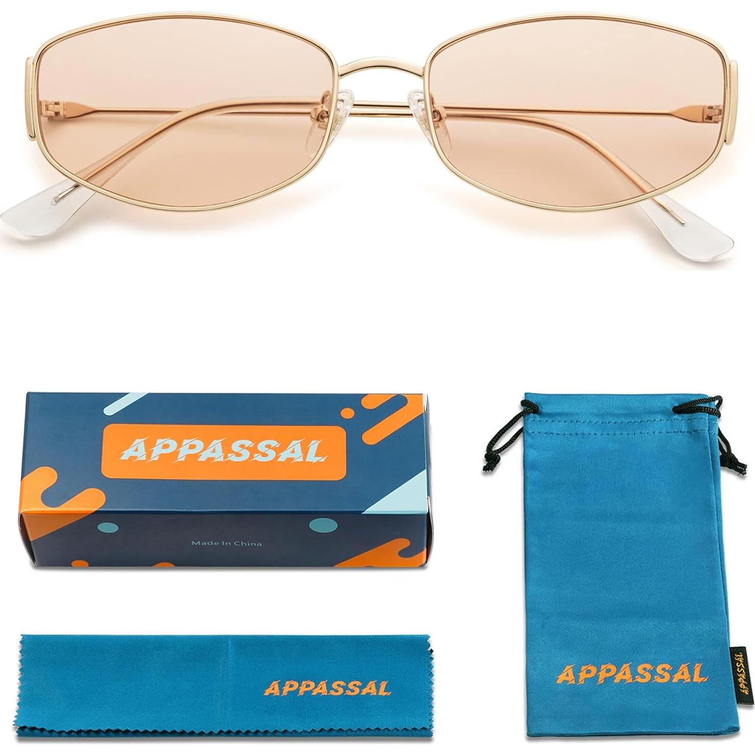 Gafas de Sol Ovaladas Retro Metal UV400 AP3625 Oro/Marrón