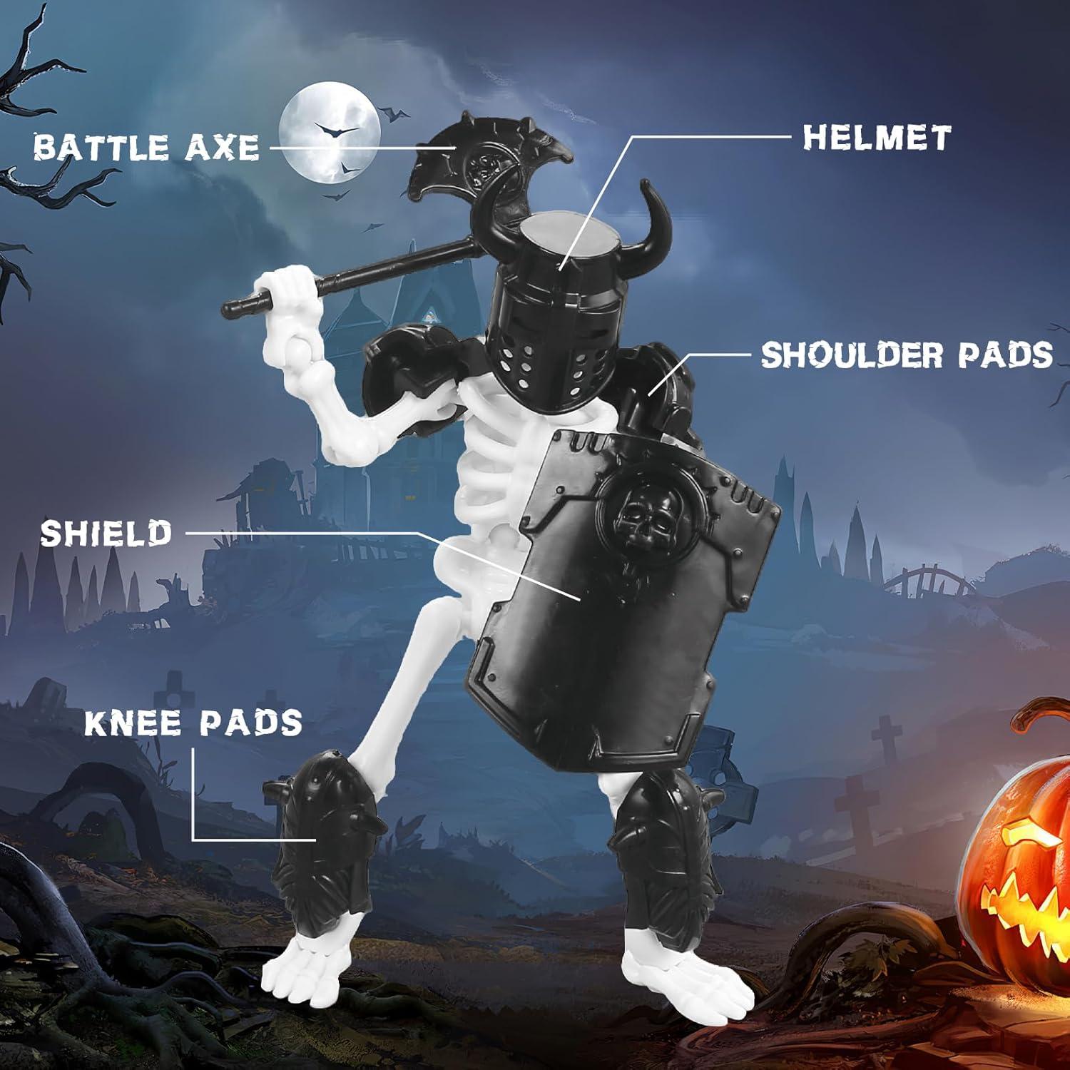 Paquete de 6 Figuras de Acción T13 Mini Esqueletos Halloween