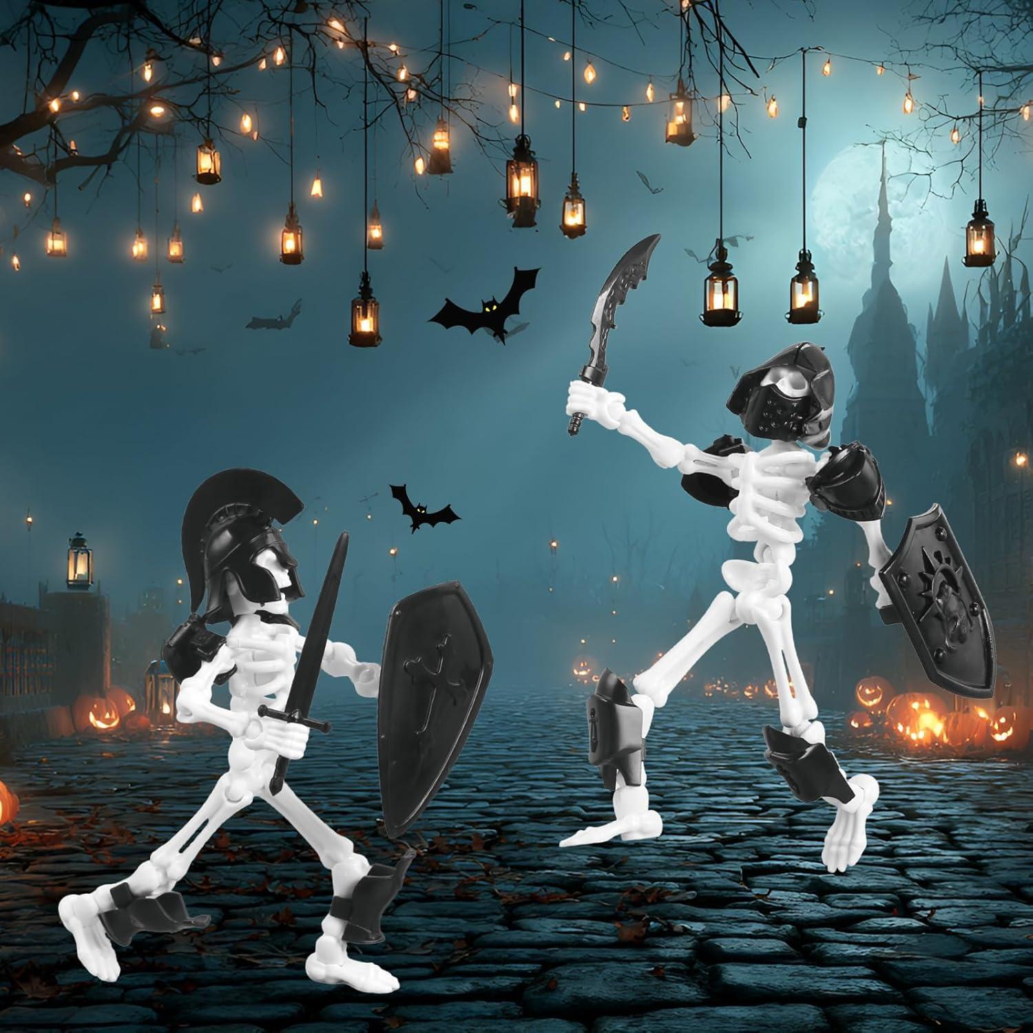 Paquete de 6 Figuras de Acción T13 Mini Esqueletos Halloween