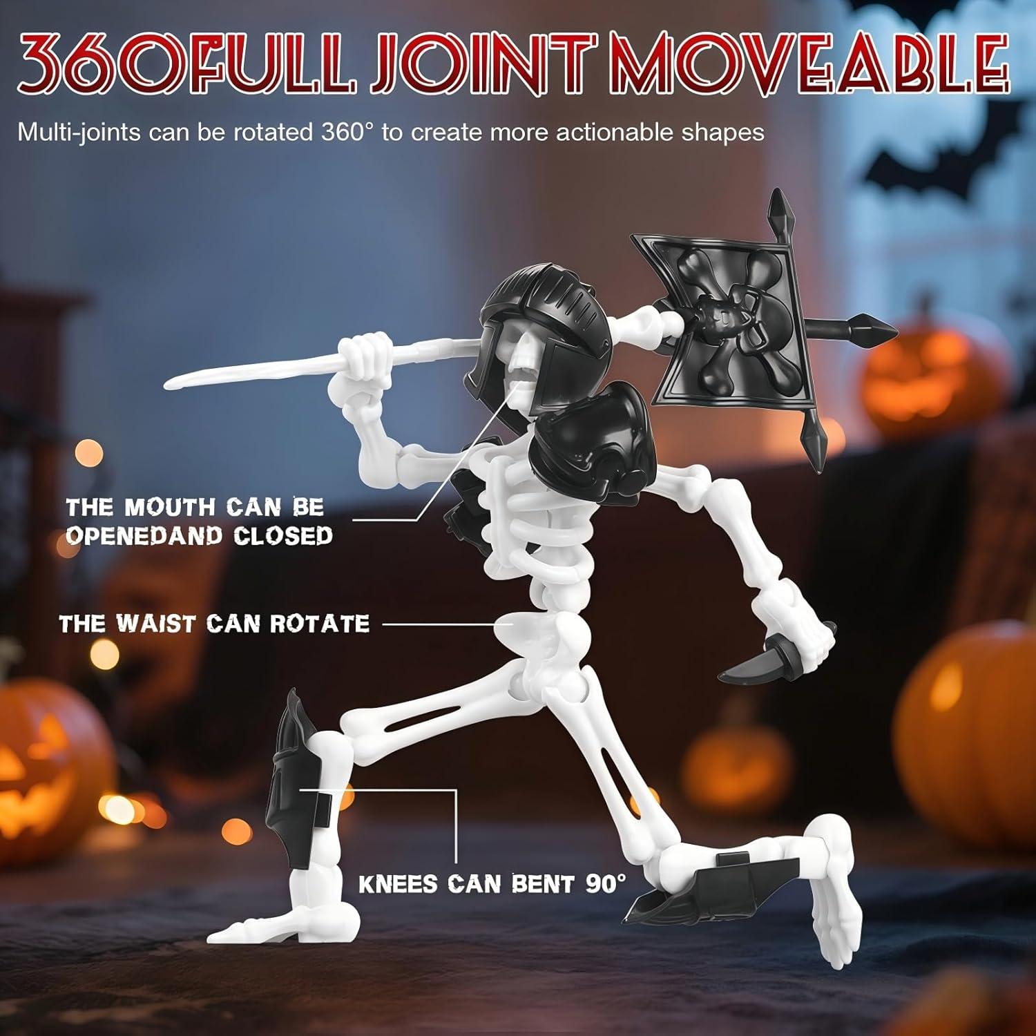 Paquete de 6 Figuras de Acción T13 Mini Esqueletos Halloween