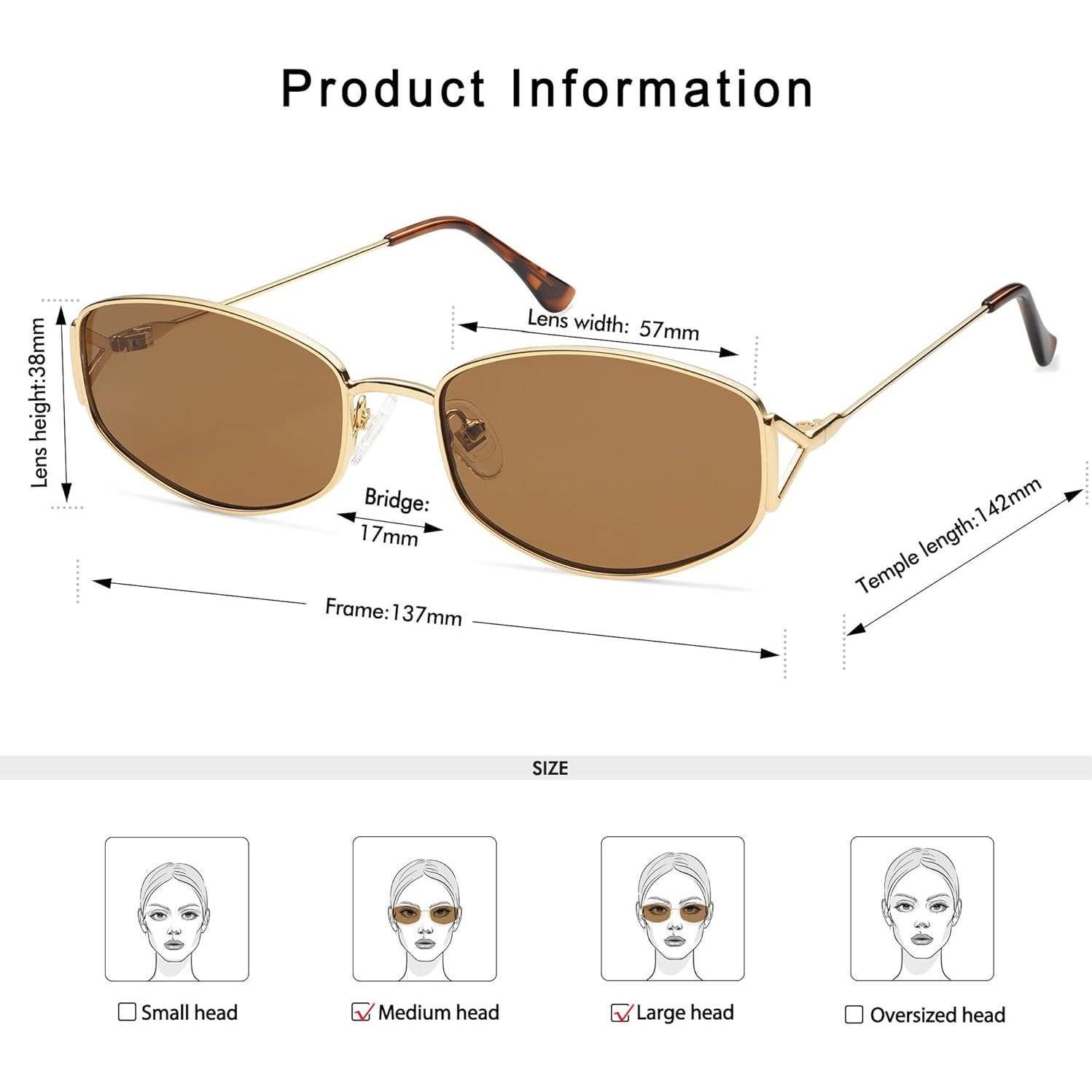 Gafas de Sol Ovaladas Retro AP3625 UV400 Unisex Metal