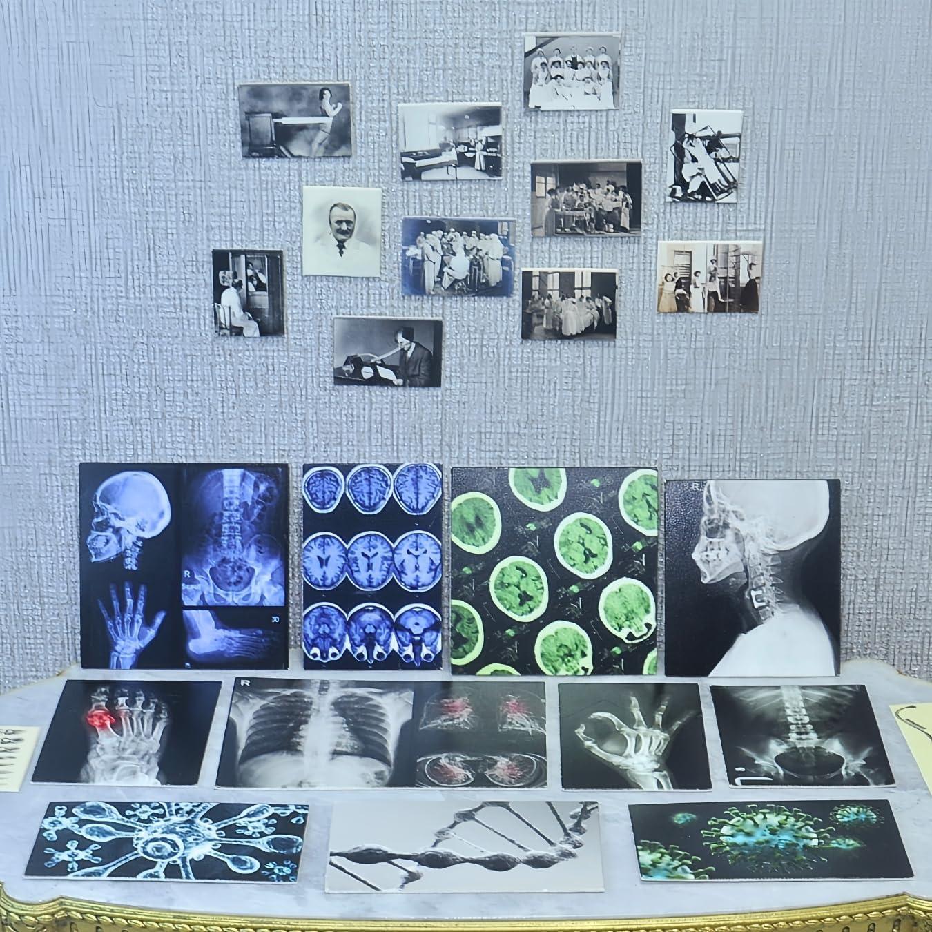 57 Pósters Médicos Miniatura Vintage - Accesorios para Muñecas 1:6