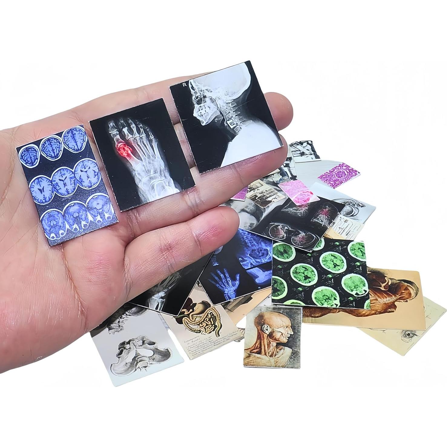 57 Pósters Médicos Miniatura Vintage - Accesorios para Muñecas 1:6