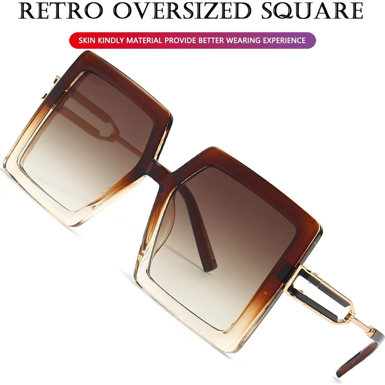 Gafas de Sol AIEYEZO Cuadradas Oversized UV400 Mujeres