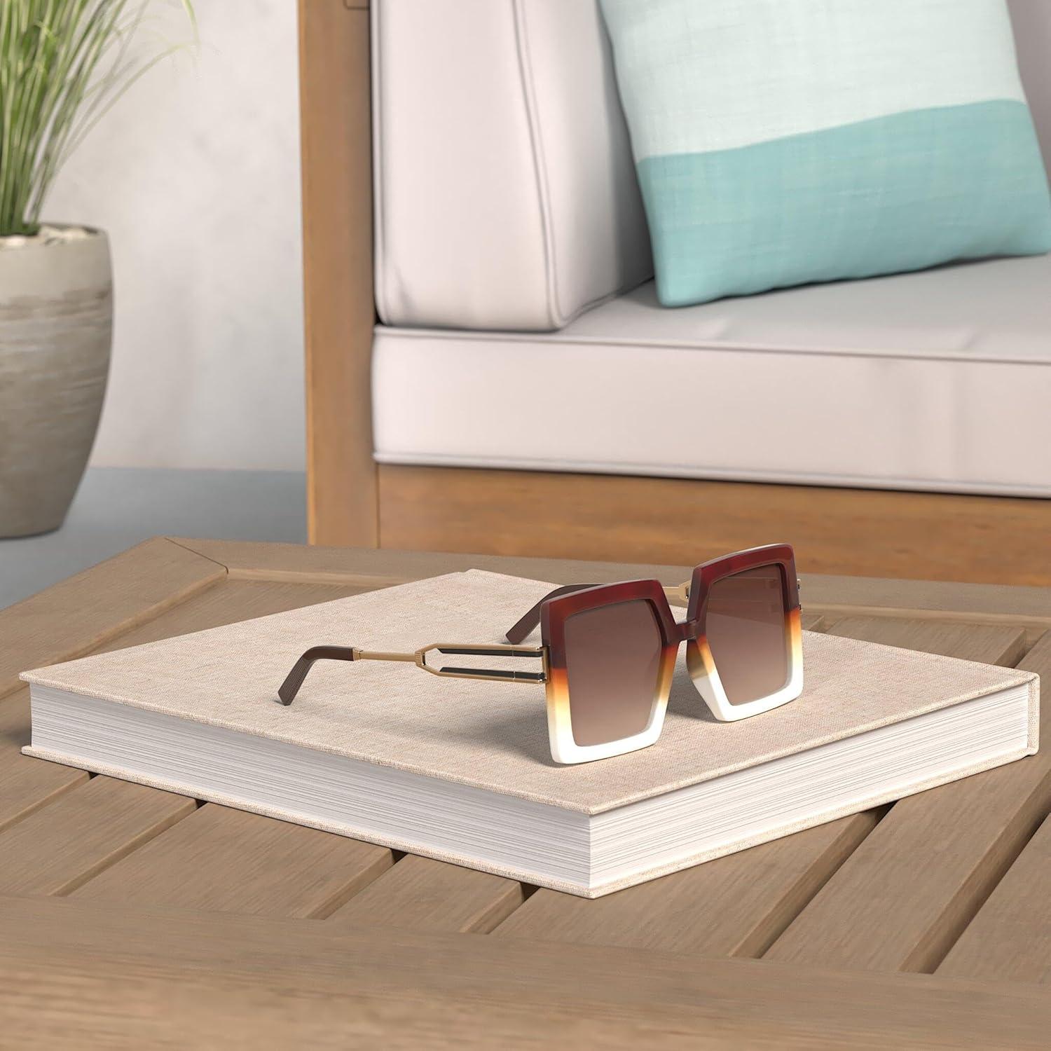 Gafas de Sol AIEYEZO Cuadradas Oversized UV400 para Mujeres