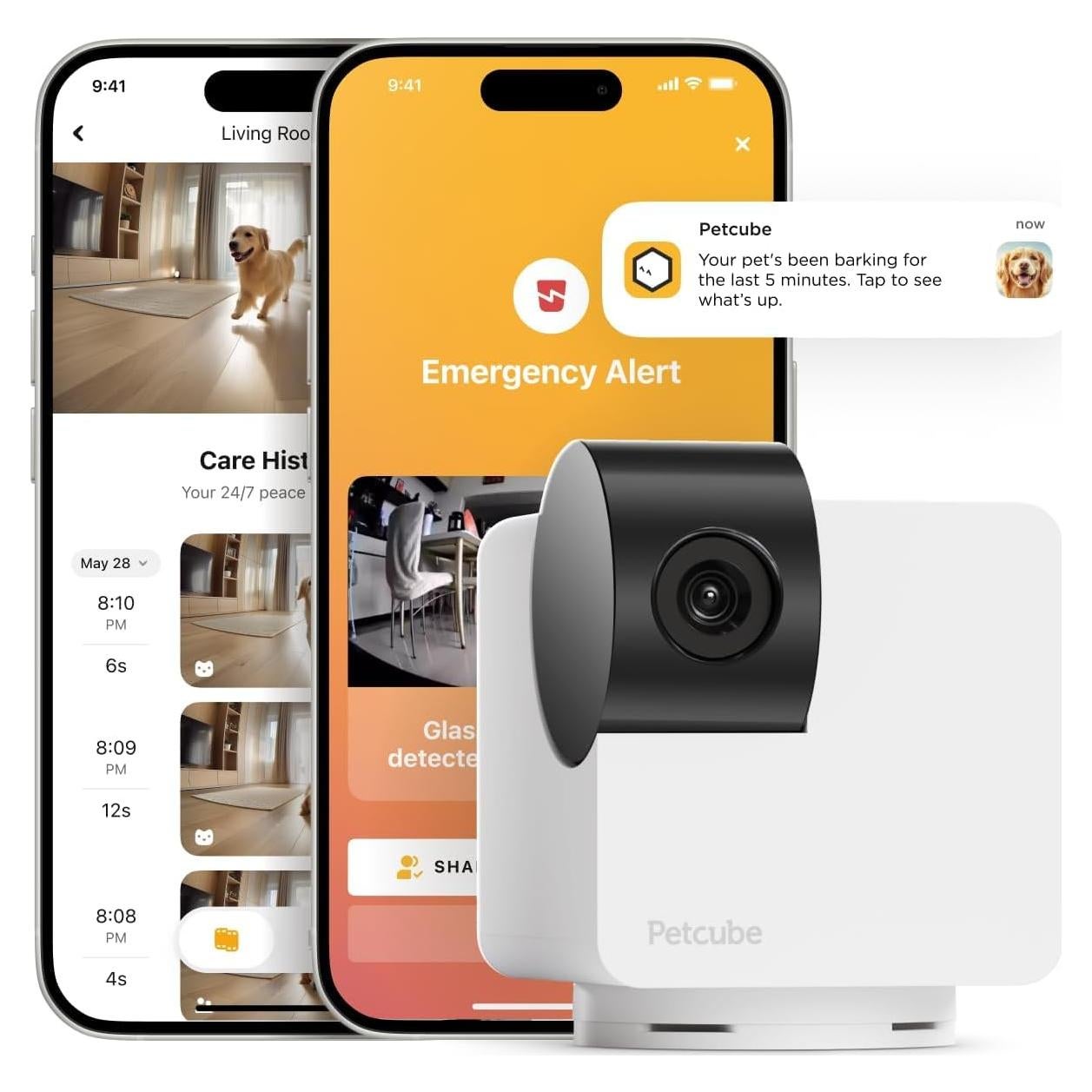 Cámara Petcube Cam 360 WiFi HD 1080p con Visión Nocturna