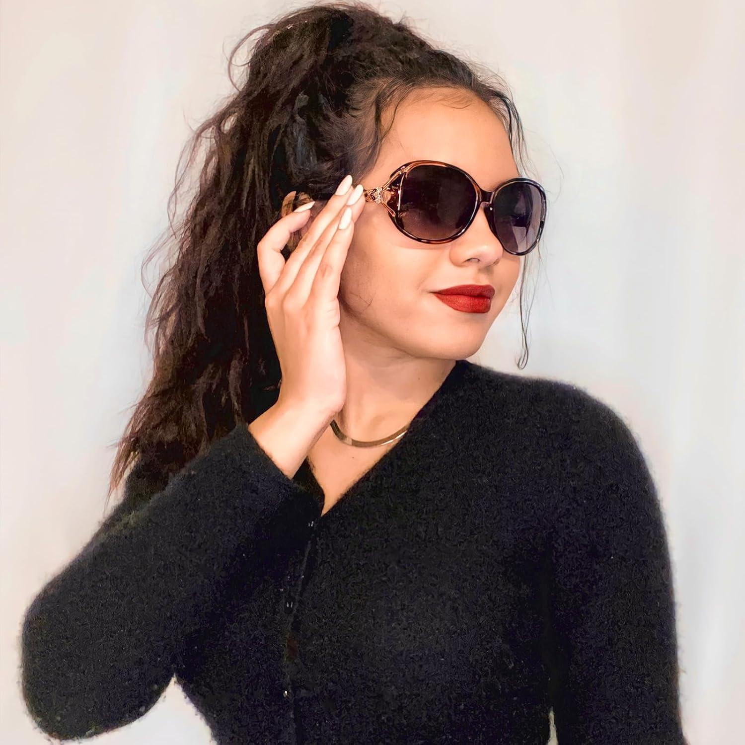 Gafas de sol FIMILU para mujeres UV400 polarizadas grandes