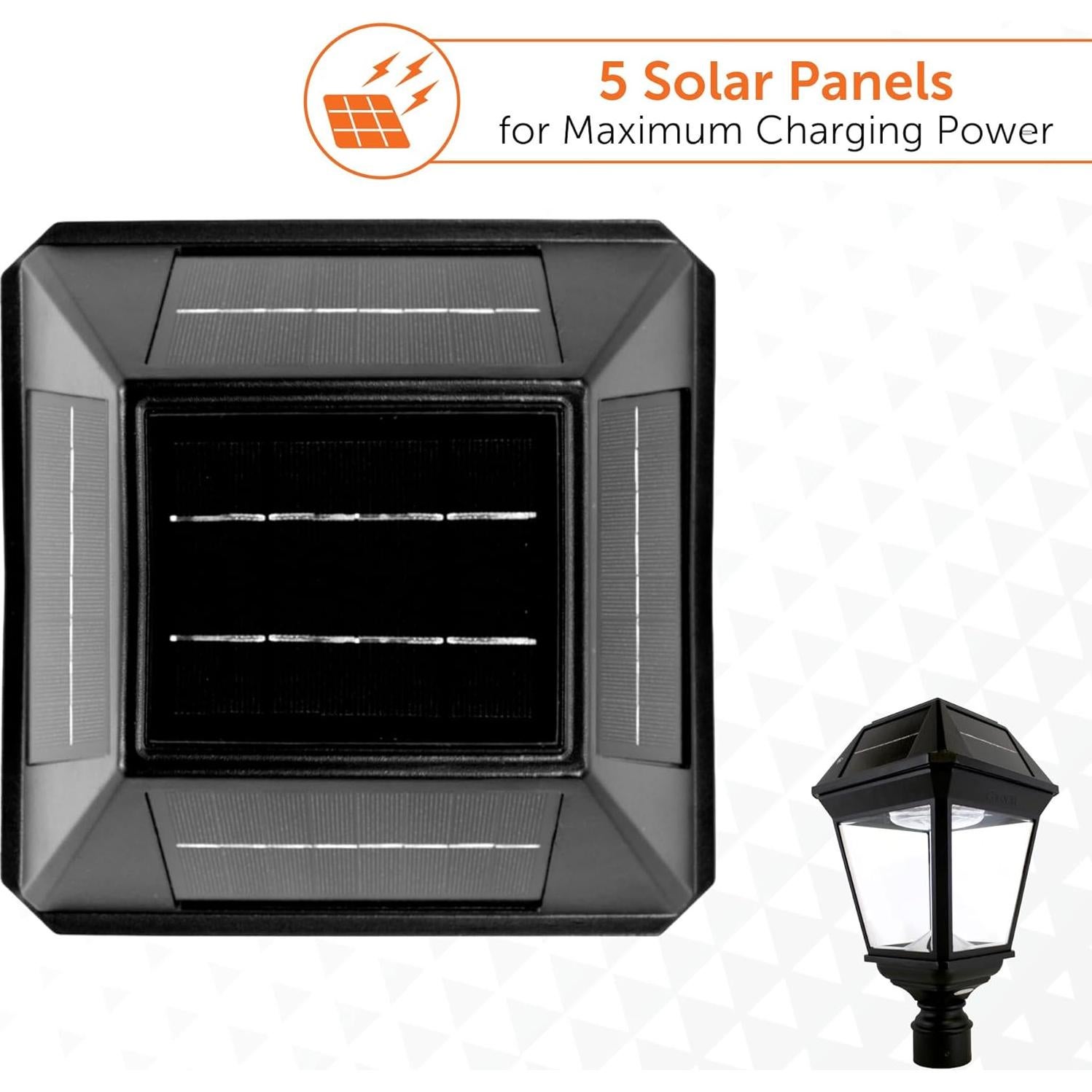 Luz Solar de Poste Gama Sonic Imperial III 300 Lúmenes