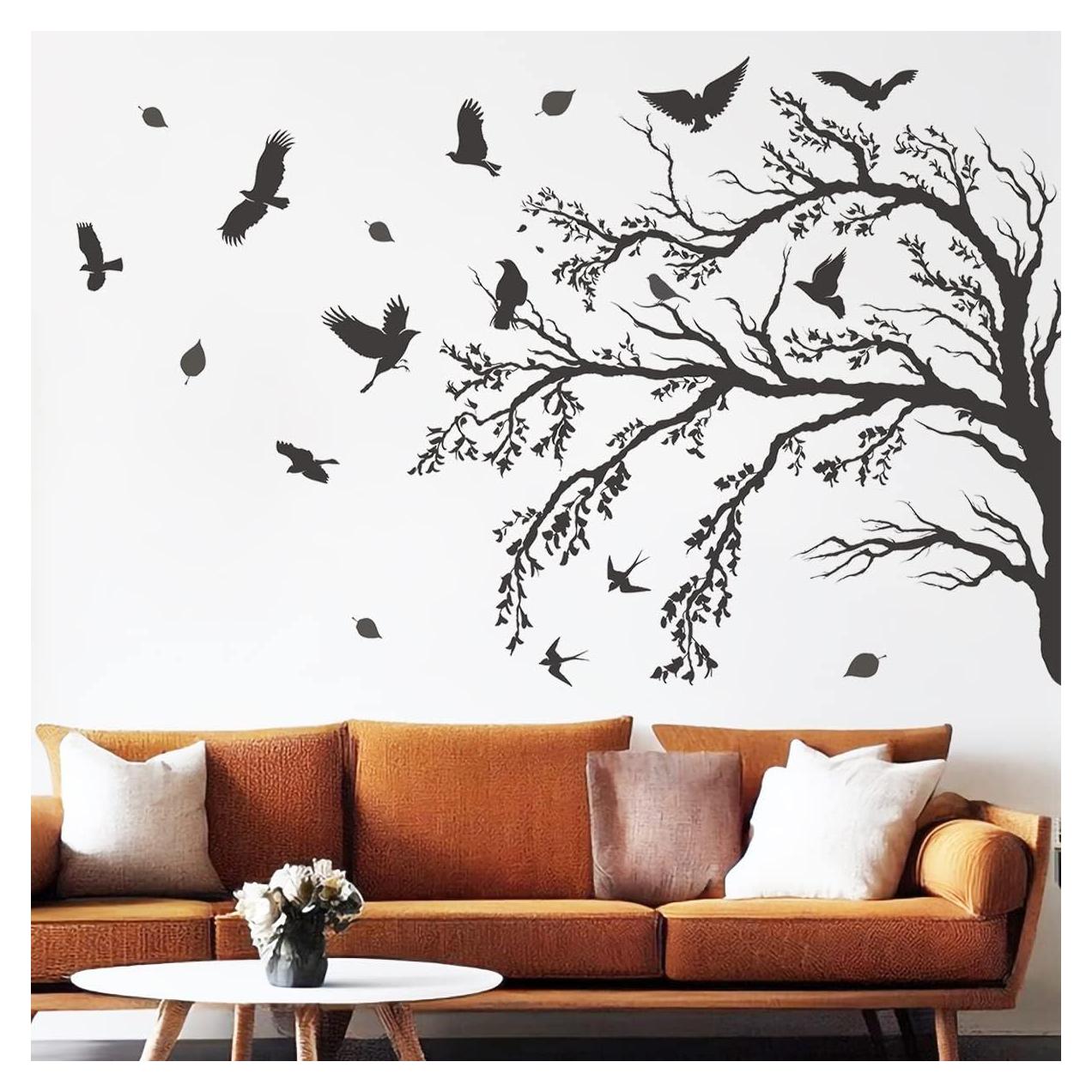 Calcomanía de Pared Vinilo WOYINIS Pájaro y Rama 122x46cm