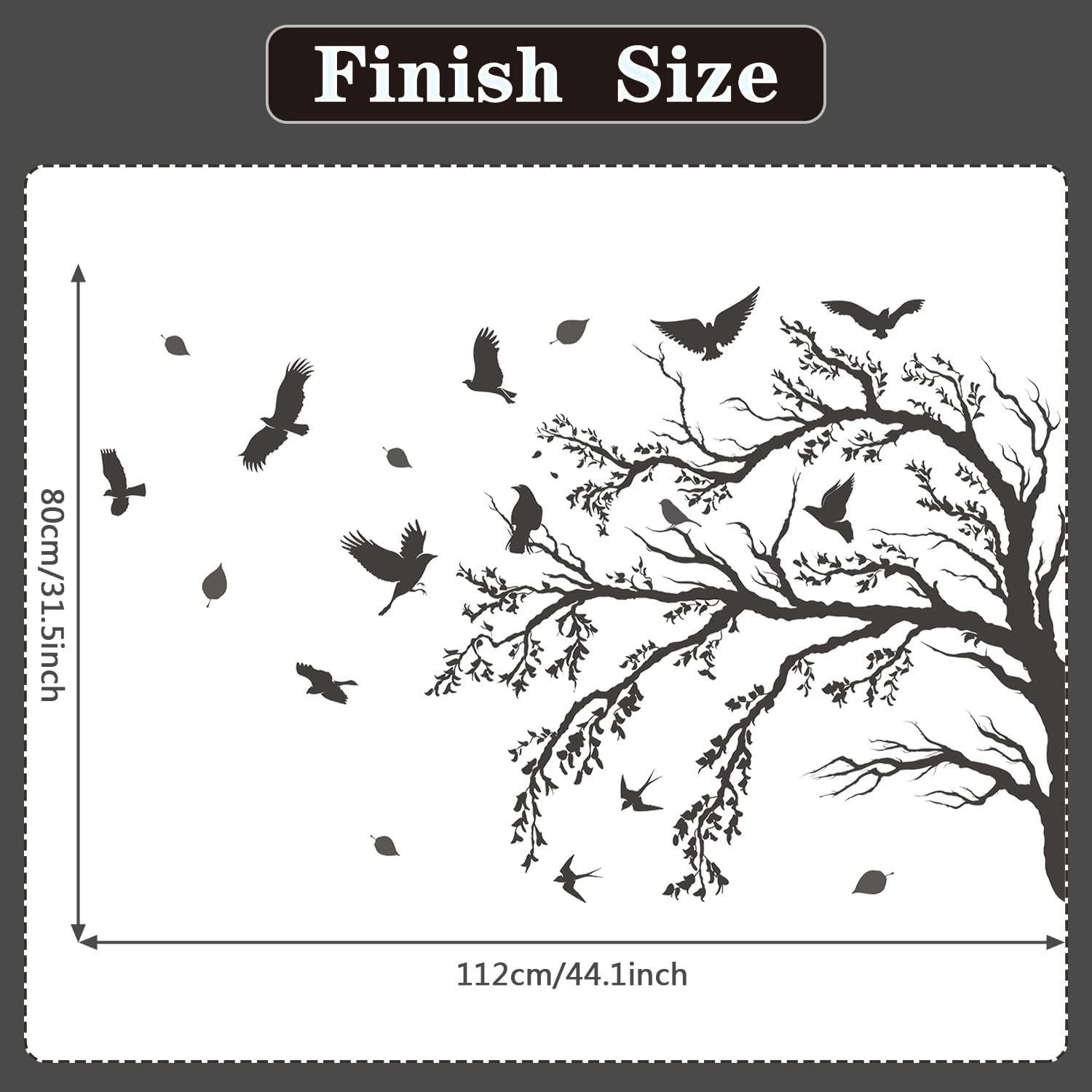 Calcomanía de Pared Vinilo WOYINIS Pájaro y Rama 122x46cm