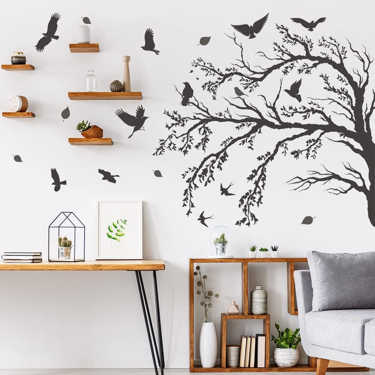 Calcomanía de Pared Vinilo WOYINIS Pájaro y Rama 122x46cm