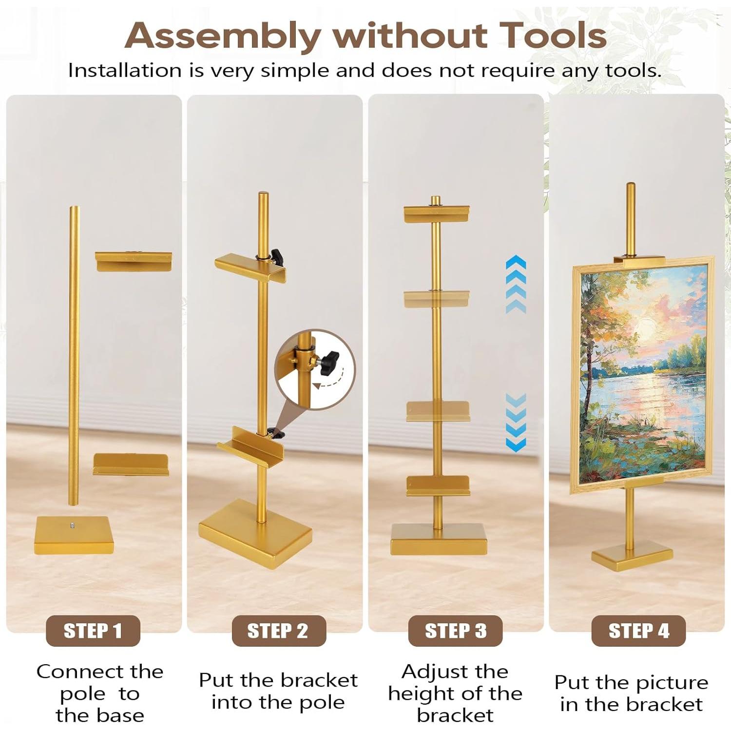 Caballete de Mesa Ajustable Dakewang Dorado 45.72cm