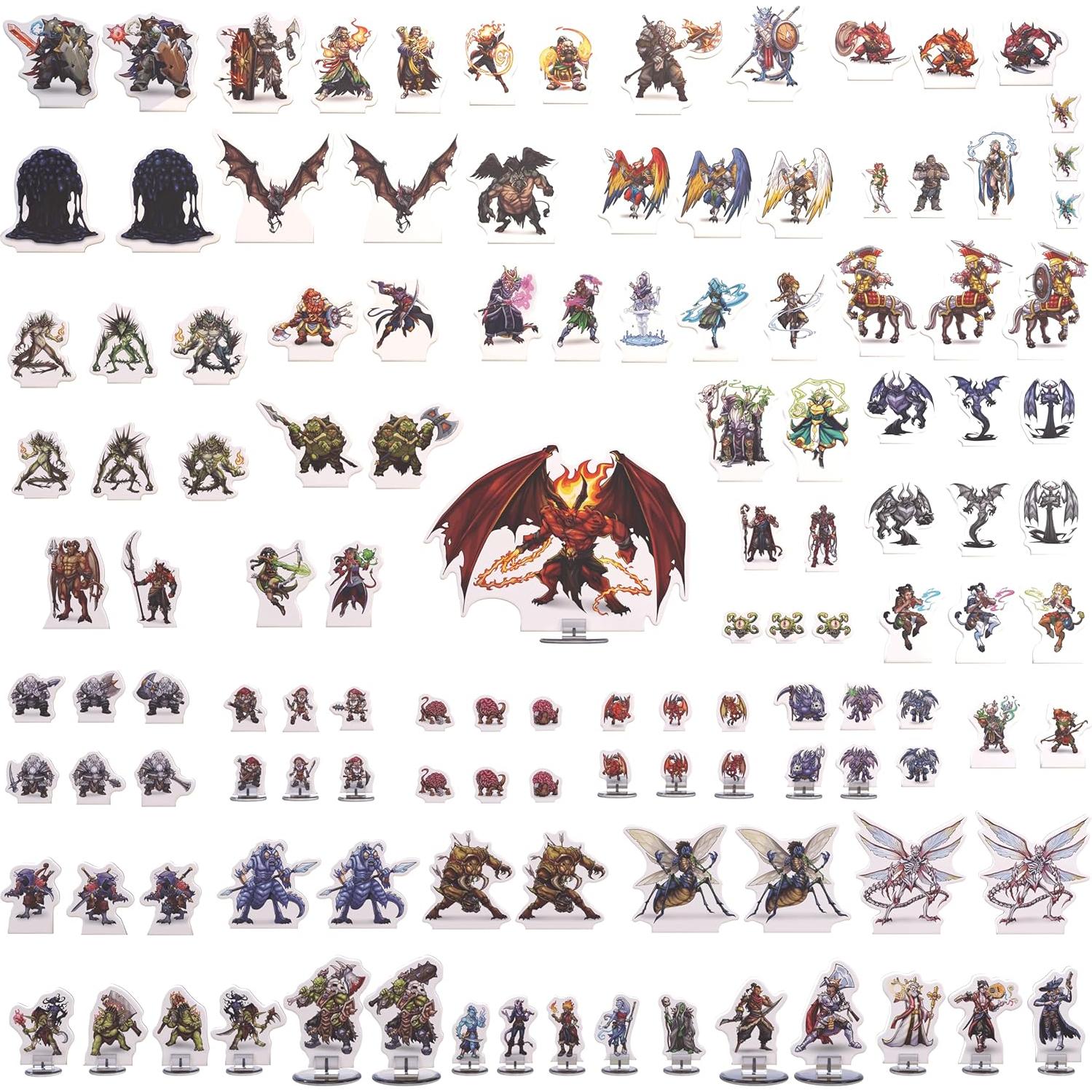 Miniaturas Planas Duras DND Wanderers Emporium 124 Piezas 28-32mm