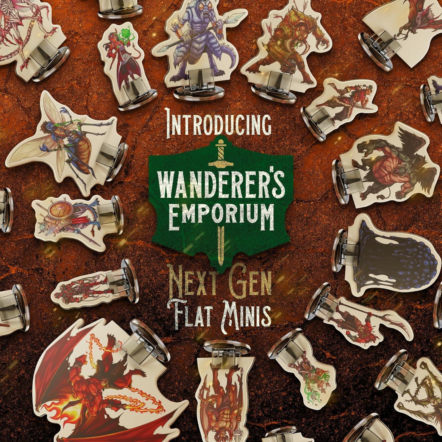 Miniaturas Planas Duras DND Wanderers Emporium 124 Piezas 28-32mm