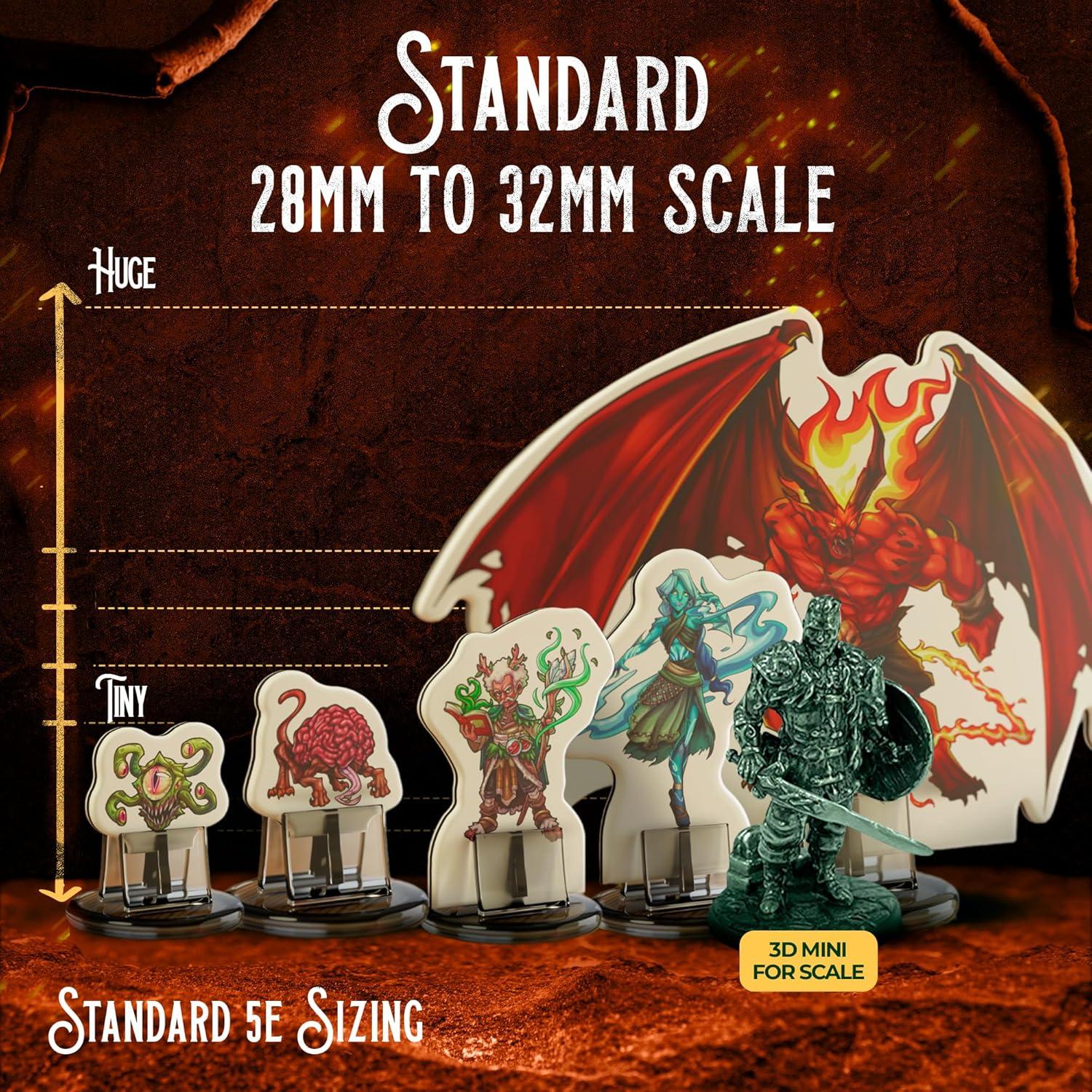 Miniaturas Planas Duras DND Wanderers Emporium 124 Piezas 28-32mm