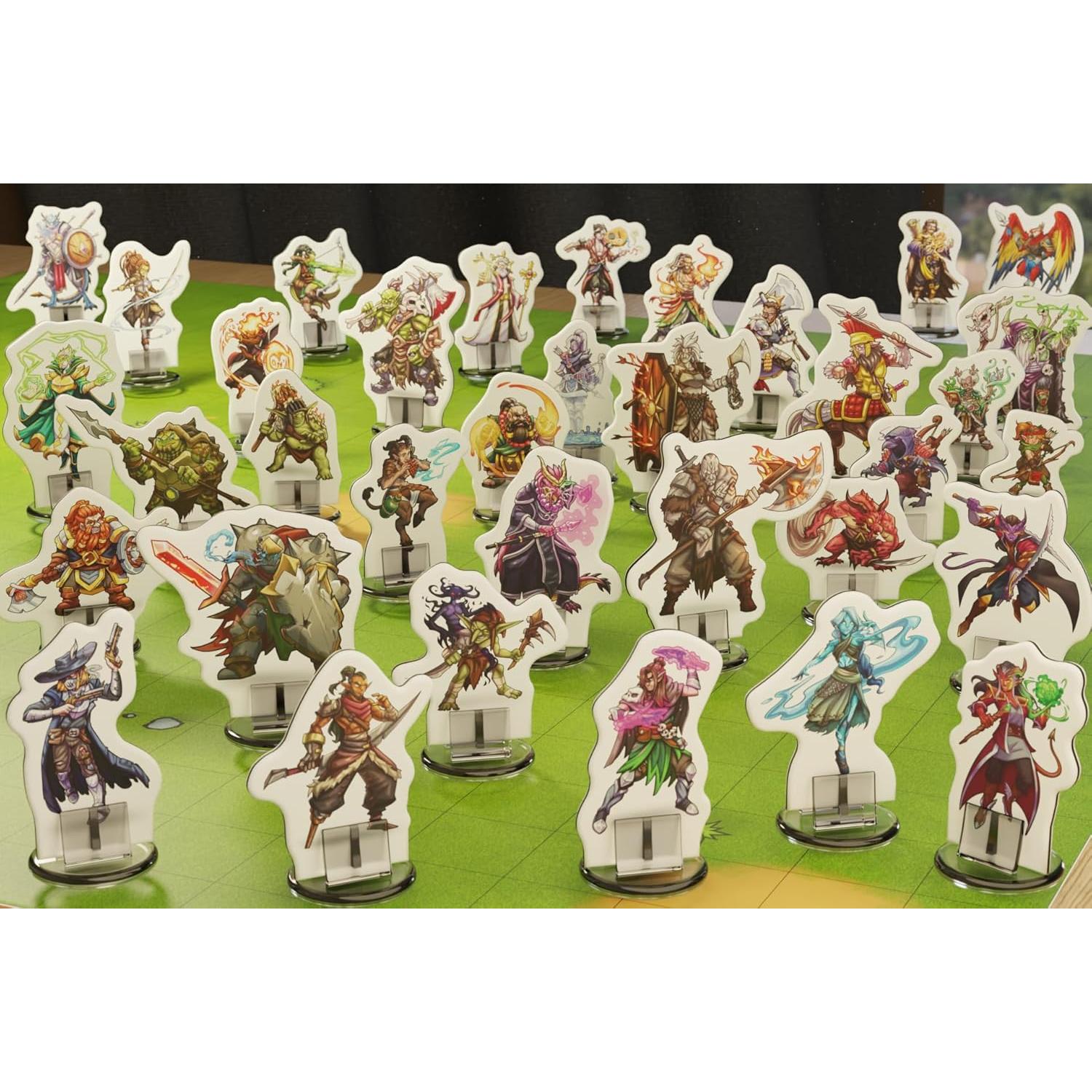 Miniaturas Planas Duras DND Wanderers Emporium 124 Piezas 28-32mm
