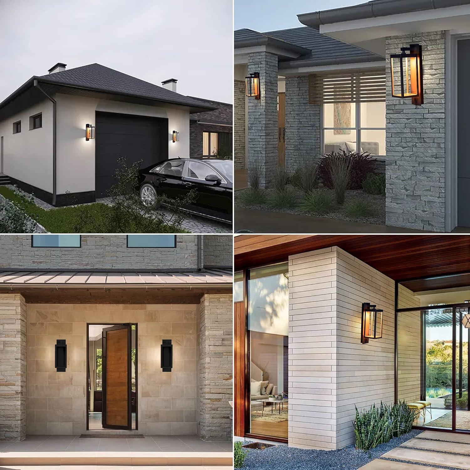 Aplique de pared LED Inowel 13W IP54 negro para exterior