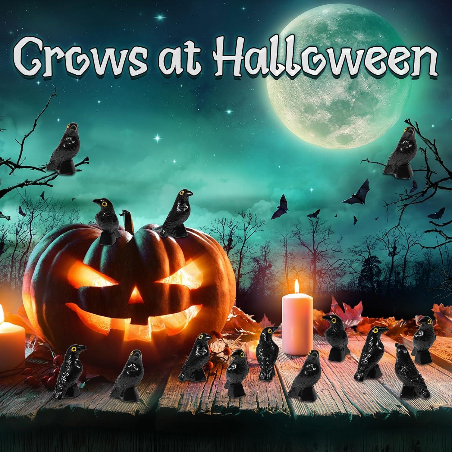 35 Figuras Mini Cuervos de Resina Bbiamsleep para Halloween