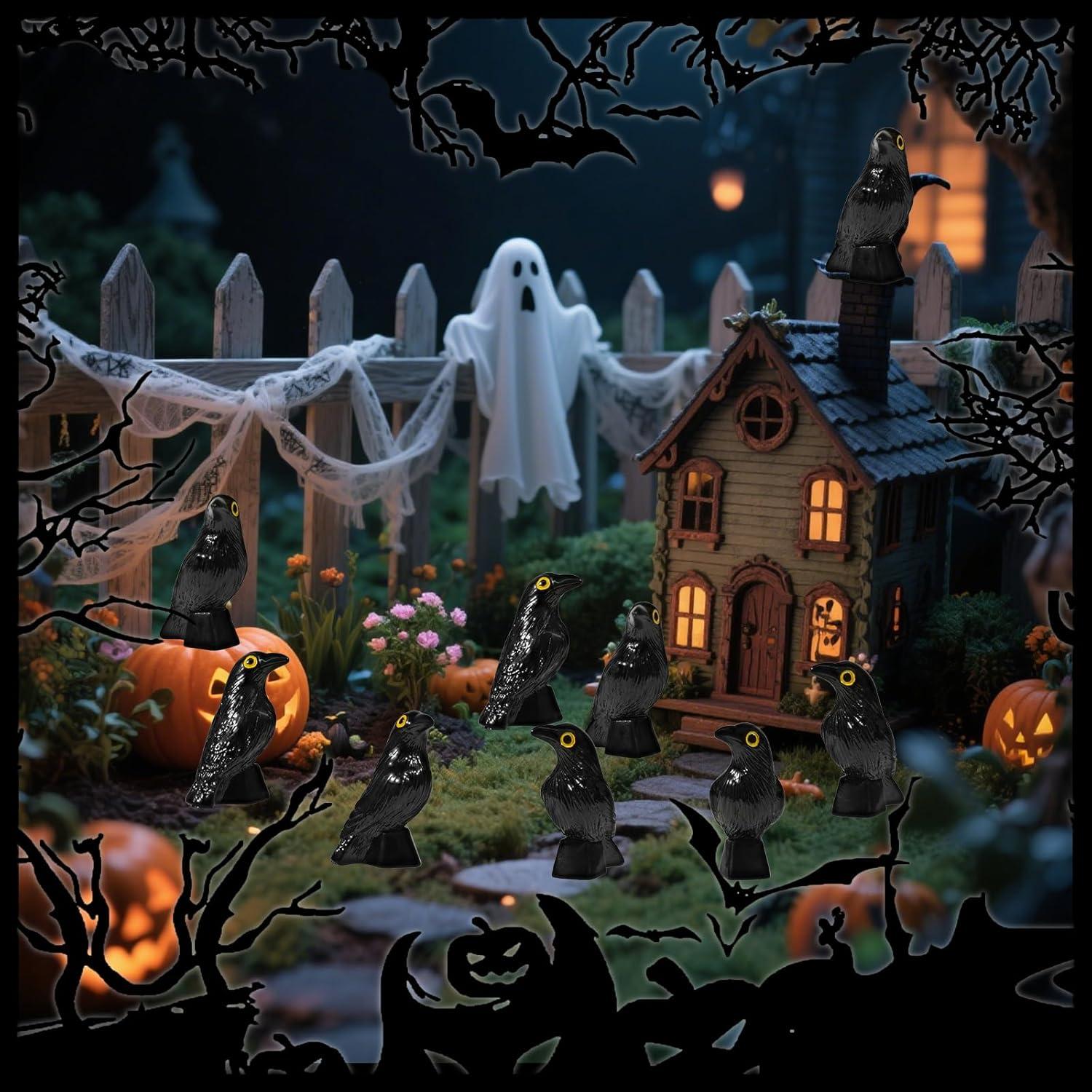 35 Figuras Mini Cuervos de Resina Bbiamsleep para Halloween