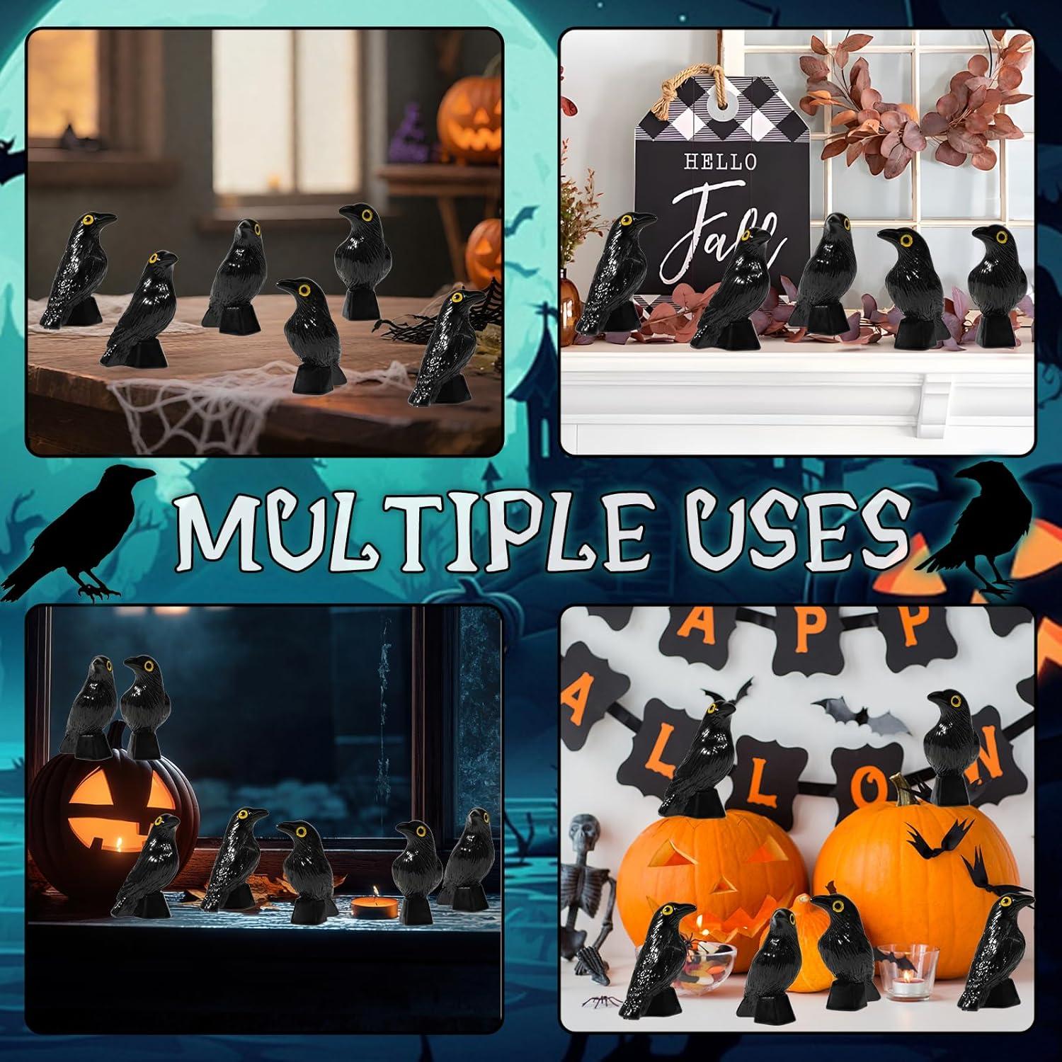 35 Figuras Mini Cuervos de Resina Bbiamsleep para Halloween