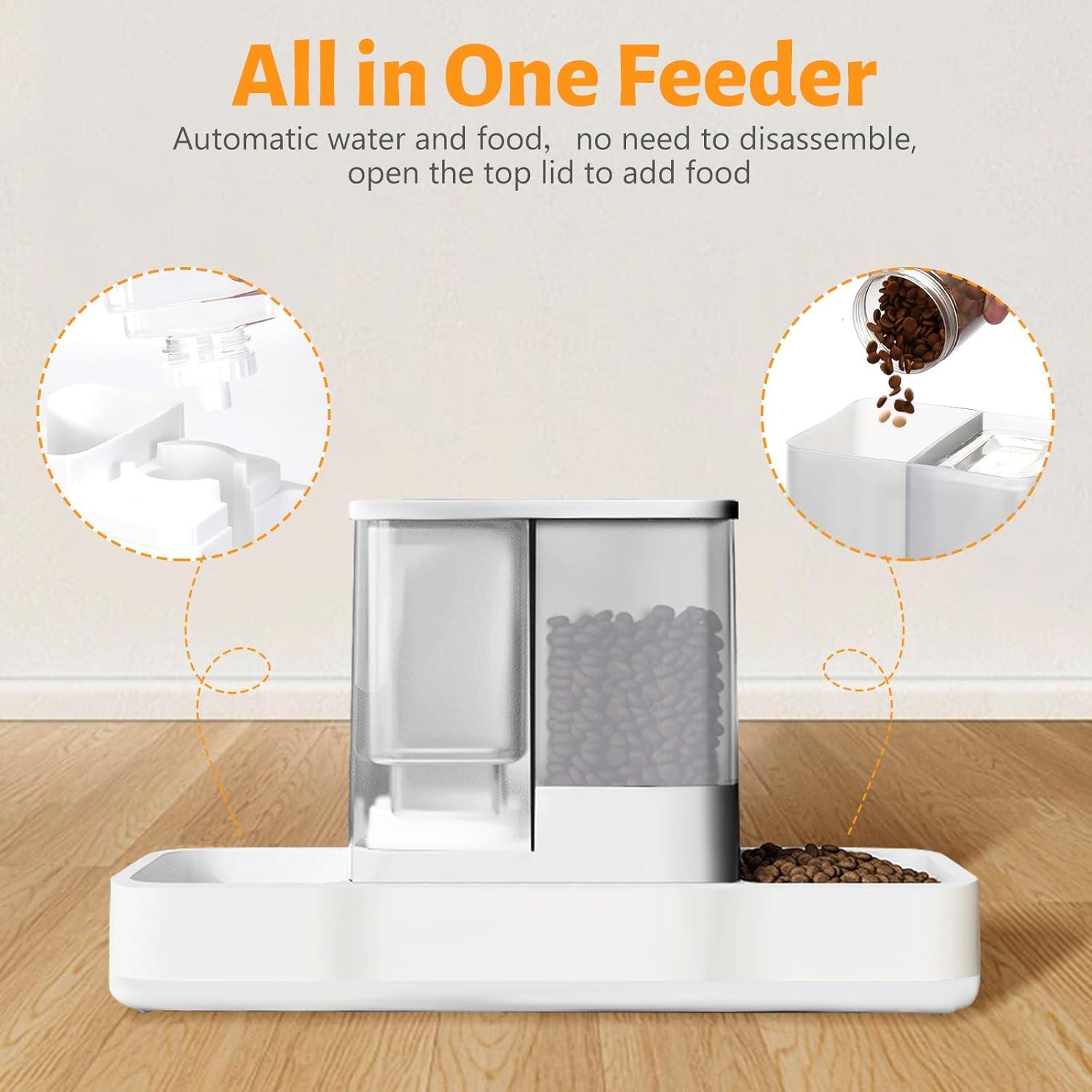 Comedero Automático Yummy Sam 1.5L y Dispensador de Agua 1L