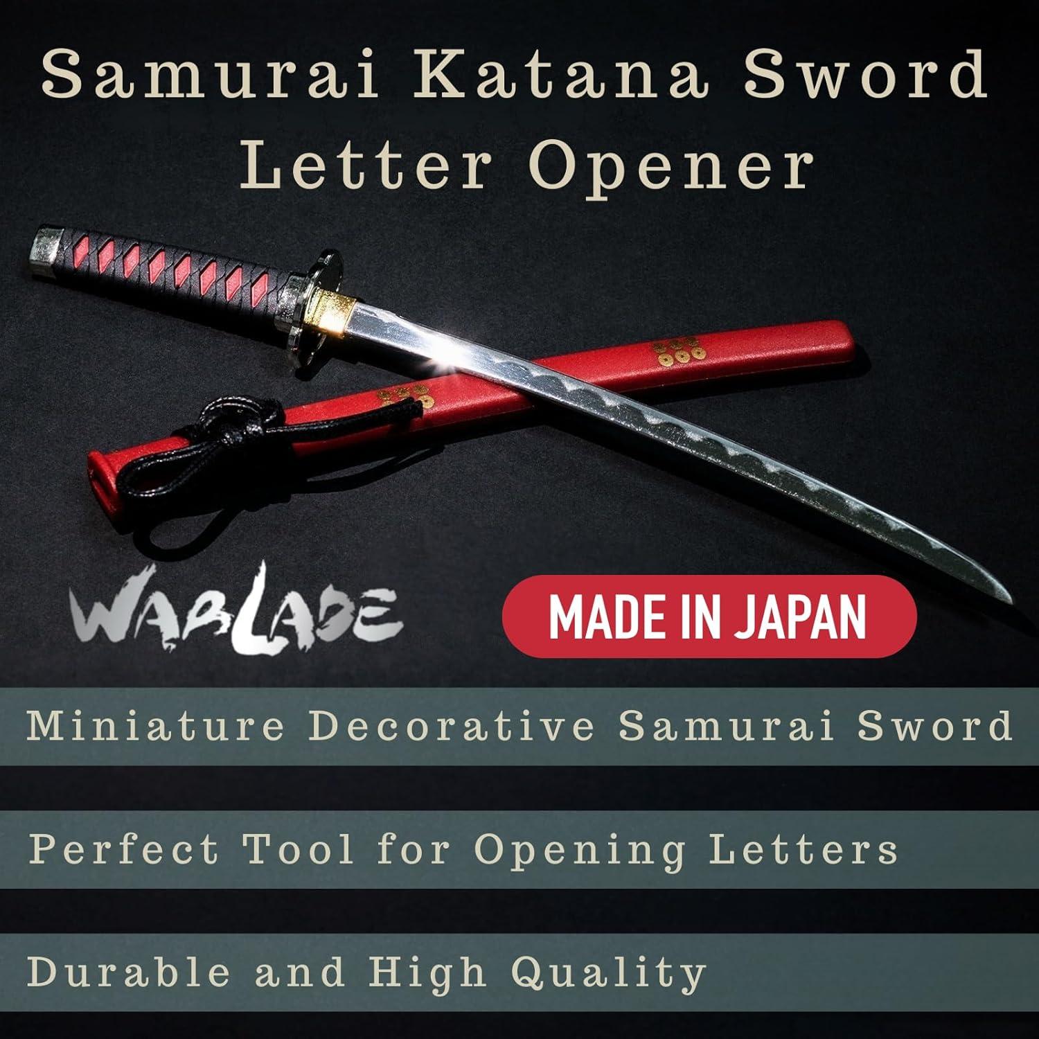 Mini espada katana samurái Wablade Date Masamune 21 cm abridor cartas