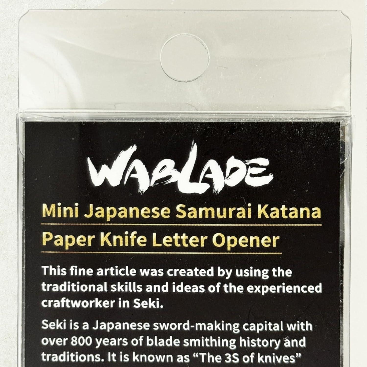Mini espada katana samurái Wablade Date Masamune 21 cm abridor cartas