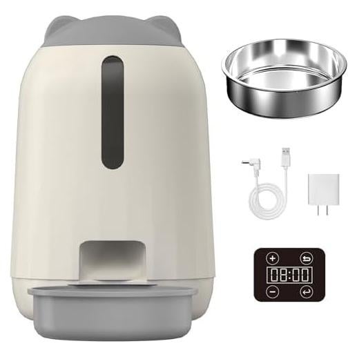 Comedero Automático PAPIFEED 3L Doble Fuente Gris